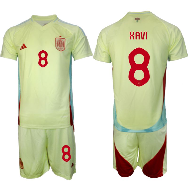 Men 2024-2025 Season Spain away green #8 Soccer Jersey